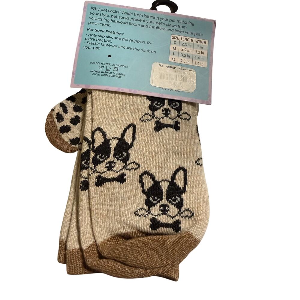 Dog & Owner Matching Human & Dog Sock Set, Boston Terrier, Medium, NWT - Picture 4 of 5
